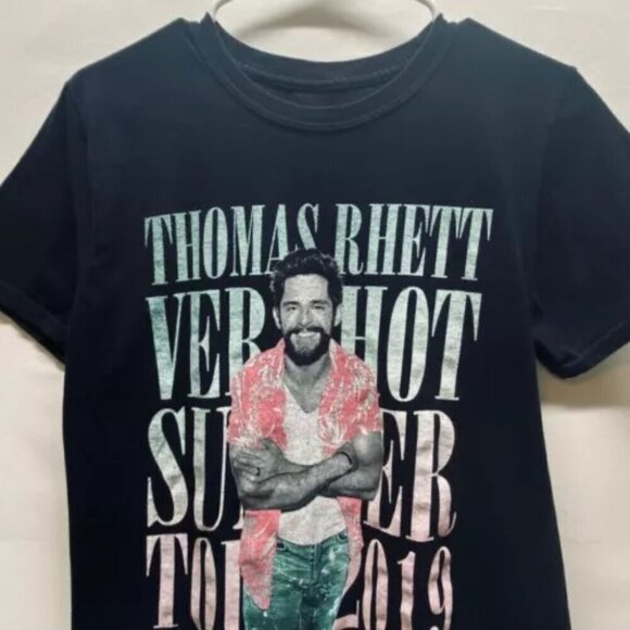 Thomas Rhett Concert T-Shirt Medium Black Graphic Logo Hot Summer Tour 2019 EUC - Picture 2 of 10